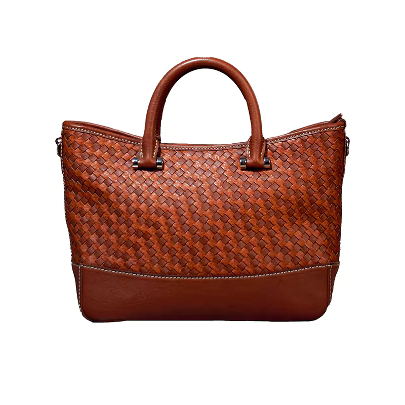 Crossbody kabelka z tkanej kože